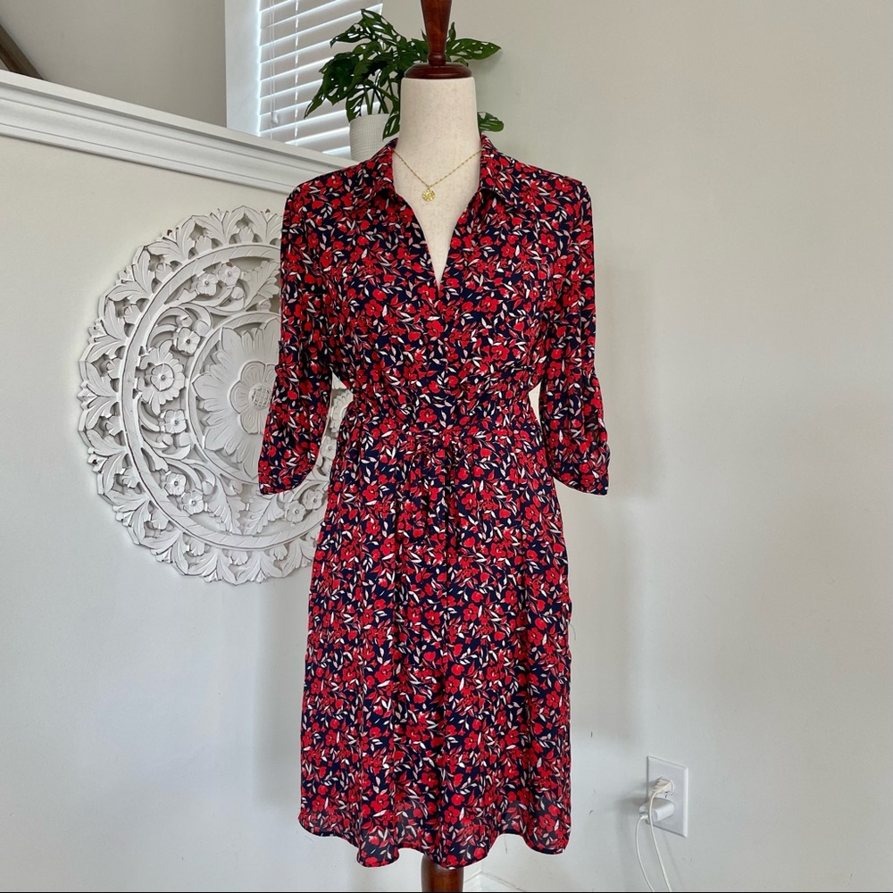 New York & Company | Floral Popover Dress